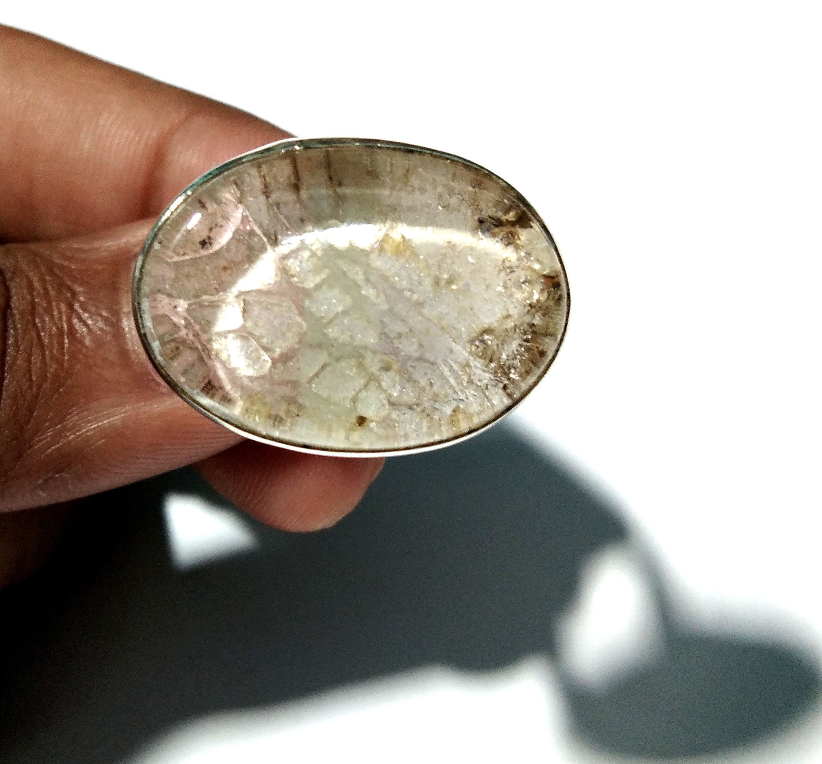 Garden Quartz Ring, Lodolite Ring, 925 Sterling Silver, Natural Gemstone, Silver Jewelry, Gemstone With Silver Ring, For Girls & Women Ring